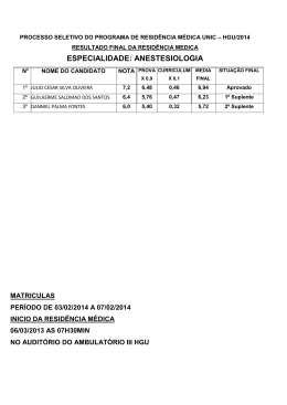RESULTADO FINAL 2014 RESIDENCIA