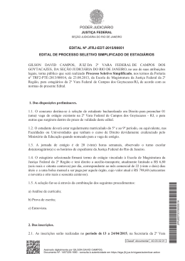 Edital - Tribunal Regional Federal da 2&ordf; Regi&atilde;o