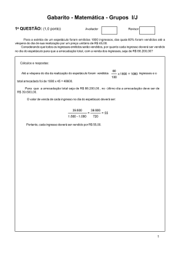 Gabarito - Matemática - Grupos I/J