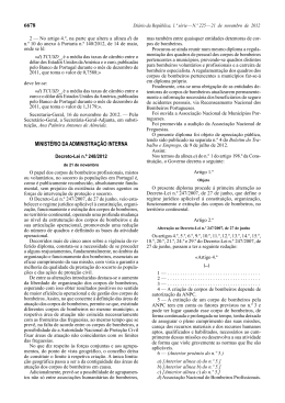 Decreto-Lei n.&ordm; 248/2012 - Escola Nacional de Bombeiros
