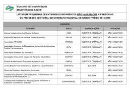 Acesse a Lista das Entidades N&atilde;o Habilitadas