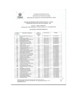 CENTRO DE INFORMAÇÓES TOXICOLÓGICAS - CITOX