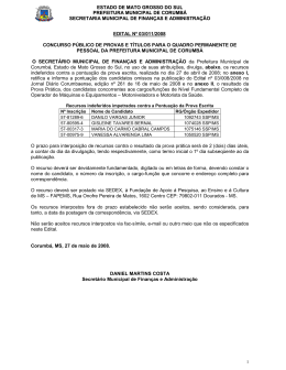 estado de mato grosso do sul prefeitura municipal de corumb&aacute;