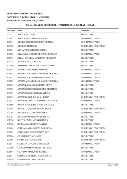 Resultado da Prova de Esfor&ccedil;o F&iacute;sico