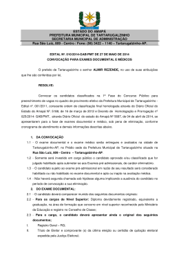 ESTADO DO AMAP&Aacute; PREFEITURA MUNICIPAL DE