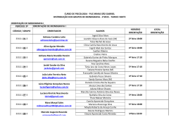 Grupos de monografia &ndash; 1&ordm;/2015 (NOITE)