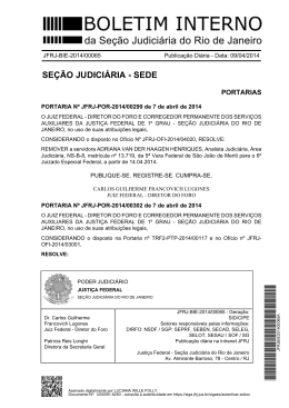 se&ccedil;&atilde;o judici&aacute;ria - sede - Justi&ccedil;a Federal &ndash; Se&ccedil;&atilde;o Judici&aacute;ria do Rio