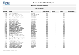 Resultado das provas objetivas e t&iacute;tulos