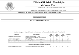 Di&aacute;rio Oficial do Munic&iacute;pio de Nova Cruz