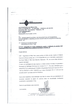 Impetrante: AGO ENGENHARIA DE OBRAS LTDA