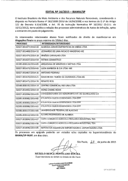 Edital de Notifica&ccedil;&atilde;o 16 - Ibama SP 23-06-2015