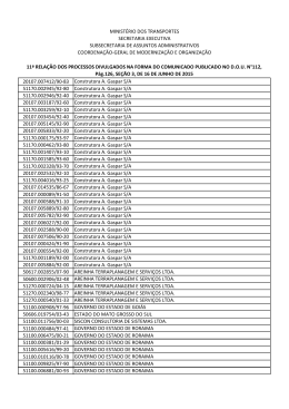 11ª Relação dos processos, incluída nesta página em 30/06/2015