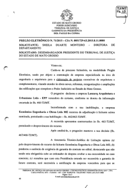 estado de mato grosso poder judiciário tribunal de justiça gabinete