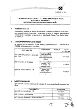 CONCORRÊNCIA CECS N° 018 - 15