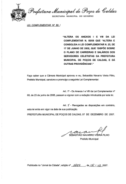 Lei Complementar 88 - Prefeitura de Po&ccedil;os de Caldas