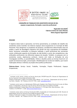 (CONDIÇÕES DE TRABALHO DOS ASSISTENTES - cress-mg
