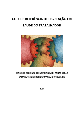 Guia de Refer&ecirc;ncia de Legisla&ccedil;&atilde;o em Sa&uacute;de do - COREN-MG