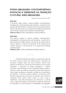 poesia brasileira contempor&acirc;nea: inven&ccedil;&atilde;o e liberdade na