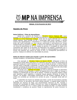 Gazeta do Povo - Minist&eacute;rio P&uacute;blico do Paran&aacute;