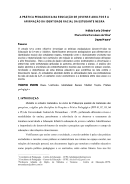 A pr&aacute;tica pedag&oacute;gica na educa&ccedil;&atilde;o de jovens e adultos e a