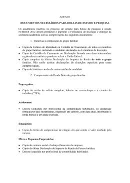 familiar. N&atilde;o ser&atilde;o aceitas declara&ccedil;&otilde;es de situa&ccedil;&otilde;es