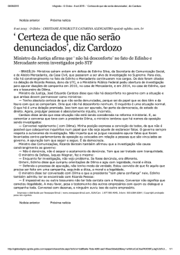 š Certeza de que não serão