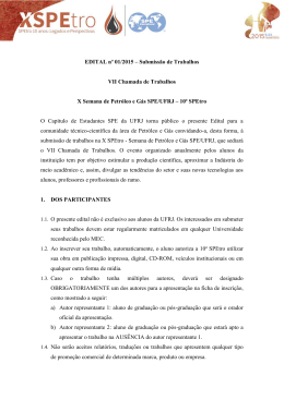 Edital - SPEtro 10 anos