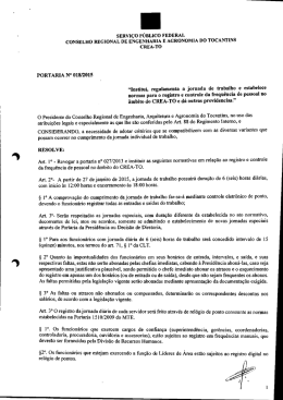 Portaria 018/2015 - Crea-TO