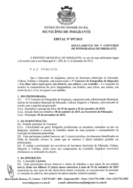 EDITAL N° 097/2015 - Prefeitura de Imigrante