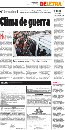 Torcedores presos não serão liberados Menor - Paraná