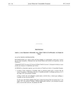 Iornal Oficial das Comunidades Europeias N`? C 191/87 PROTOCOLO