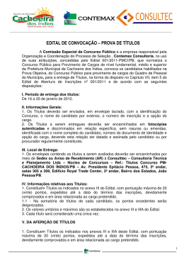 edital de convoca&ccedil;&atilde;o &ndash; prova de t&iacute;tulos