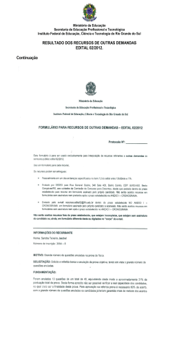 Resposta dos recursos outras demandas - Parte 2