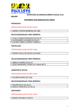 Expans&atilde;o dos servi&ccedil;os do CREAS