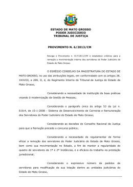 Provimento n&ordm; 006/2013/CM - Revoga o Provimento n&ordm; 017/2011