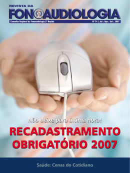 Edi&ccedil;&atilde;o 74 - Conselho Regional de Fonoaudiologia