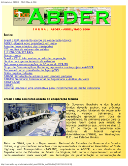 Informativo da ABDER - Abril / Maio de 2006