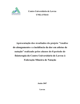 Apresenta&ccedil;&atilde;o dos resultados do projeto Analise do alongamento e