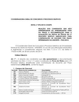 Anexo &uacute;nico ao Edital n&ordm;