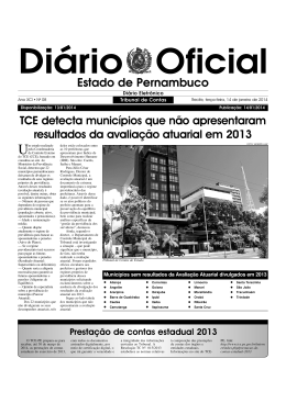 Estado de Pernambuco TCE detecta munic&iacute;pios que n&atilde;o