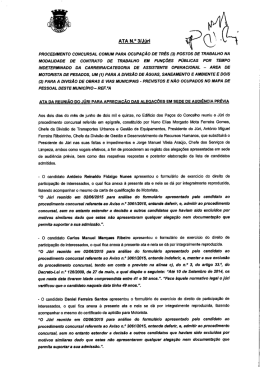Ata n.&ordm; 3 da reuni&atilde;o do J&uacute;ri para aprecia&ccedil;&atilde;o das alega&ccedil;&otilde;es em