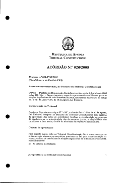 AC&Oacute;RD&Atilde;O N.o 026/2008