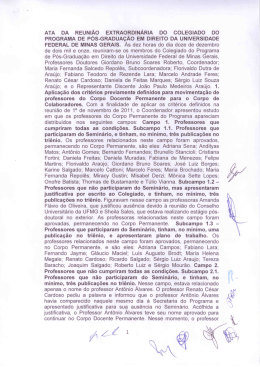 ata da reunião extraordinária do colegiado do programa de pós