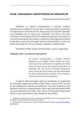 ALINE: LINGUAGEM E SUBJETIVIDADE NA GERA&Ccedil;&Atilde;O 001
