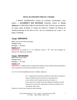 edital 004 2008 recursos provas objetivas