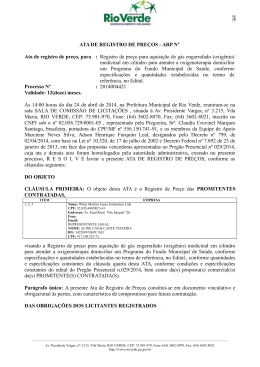 ATA DE REGISTRO DE PRE&Ccedil;OS