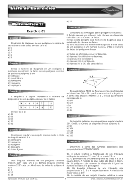 Lista de exercícios 3ºAno_Apostila 01 - Matematica II