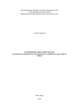 Universidade e rela&ccedil;&otilde;es raciais: a perspectiva de estudantes do