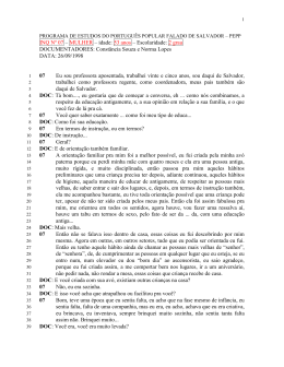 INQ N&ordm; 07 &ndash; MULHER &ndash; idade: 53 anos &ndash; Escolaridade: 2 grau