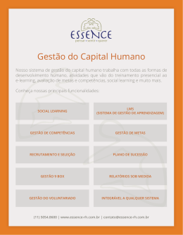 Gestão do Capital Humano - Essence-RH
